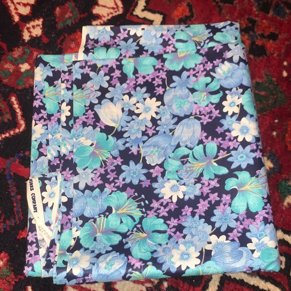 Vintage Floral Fabric Material